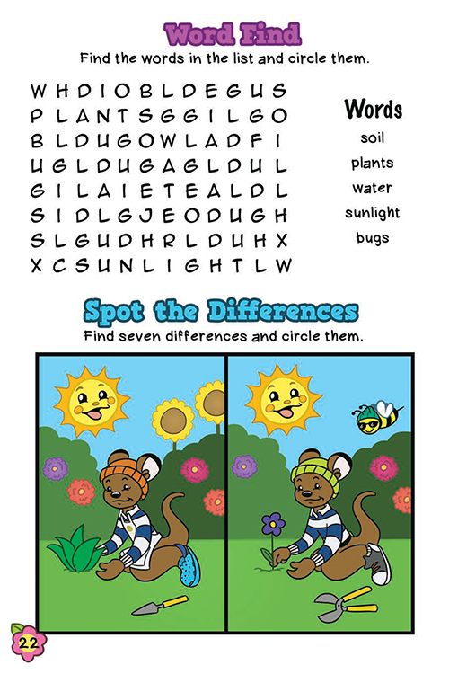 Garden activity pages