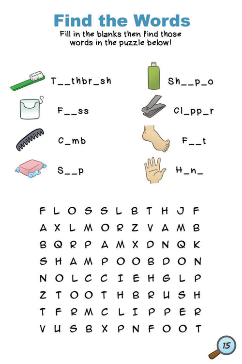 Stay clean word search